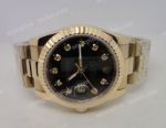Replica Rolex Watches for Men All Gold President Diamond Markers  Watches
